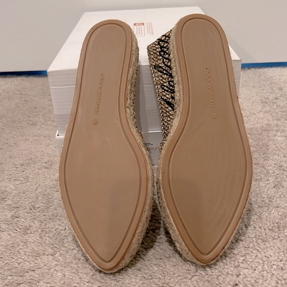 Zara Raffia Espadrille Flats - Picture 9 of 11
